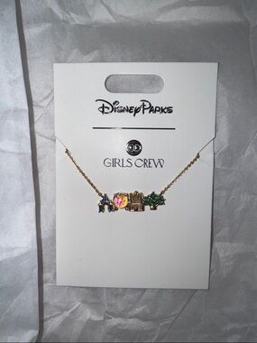 Disney Parks Girls Crew Gold-tone Multi Stone Necklace